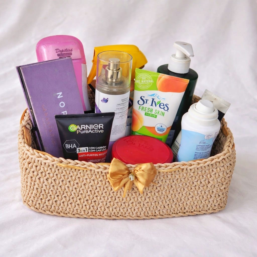 1 pièce panier rectangle avec ruban