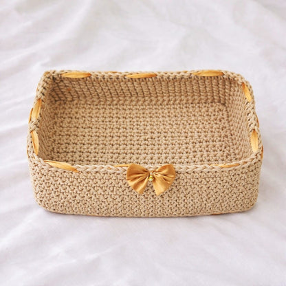 1 pièce panier rectangle avec ruban