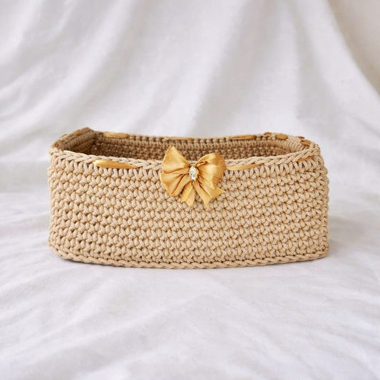 1 pièce panier rectangle avec ruban